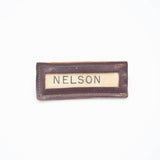 Rare 40s/50s Vintage US Army Leather Pin-On Name Tag