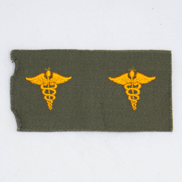 60s Vintage Medical Branch Collar Insignia Patch Set