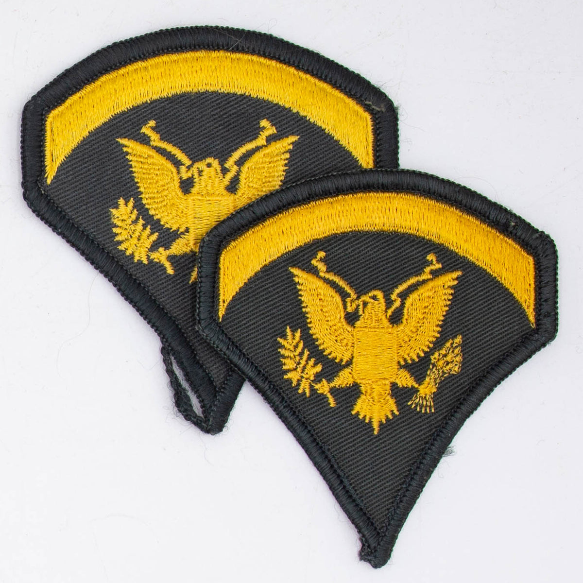 60s Vintage Merrowed Edge E5 Specialist Rank Patch Set – Omega Militaria