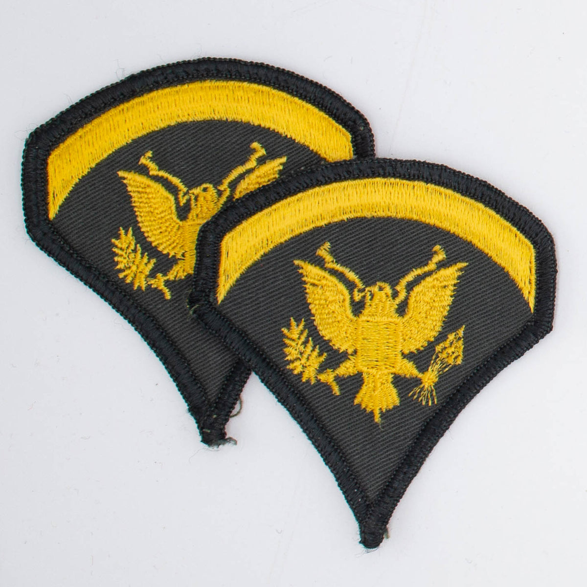 60s Vintage Merrowed Edge E5 Specialist Rank Patch Set – Omega Militaria