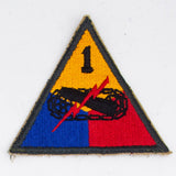 50s Vintage US Army 1st Armored Division Patch