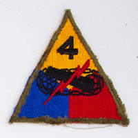 40s Vintage US Army 4th Armored Division Patch