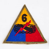 40s Vintage US Army 6th Armored Division Patch