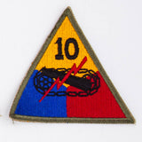 40s Vintage US Army 10th Armored Division Patch