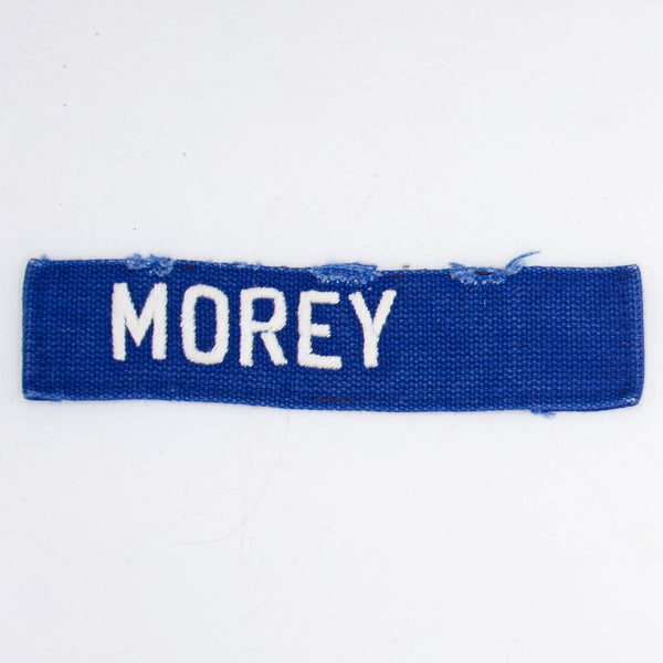 60s Vintage USAF Hand-Embroidered 'Morey' Name Tape Patch