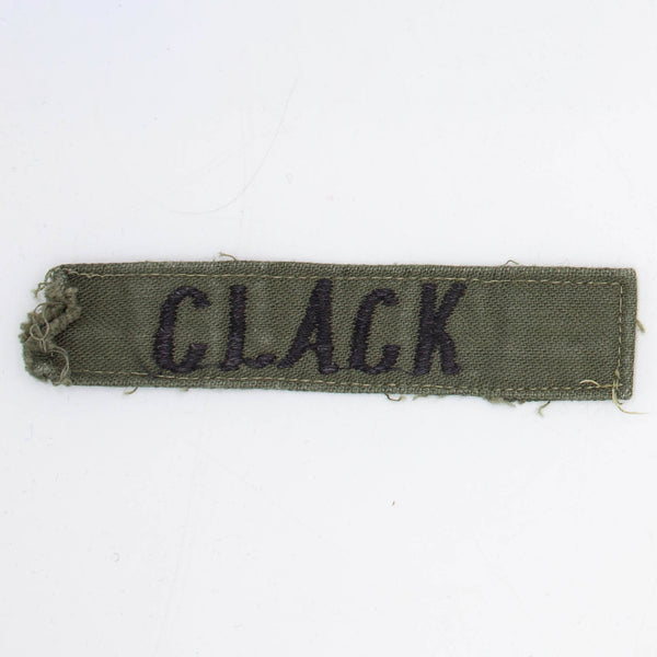 60s Vintage Vietnamese-Made 'Clack' Name Tape Patch