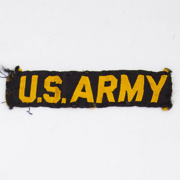 60s Vintage US-Made Gold-On-Black US Army Tape Patch