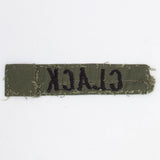 60s Vintage Vietnamese-Made 'Clack' Name Tape Patch