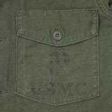 60s Vietnam War Vintage USMC 3rd Pattern OG-107 Utility Shirt - Small