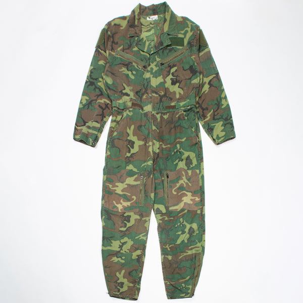 70s Vintage Custom-Made ERDL Camo Flight Suit - Large