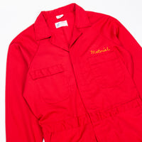 60s Vintage Red USMC ARFF Crash Rescue Coveralls - Medium