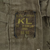 60s Vintage Dutch Army HBT Combat Trousers - 34x29