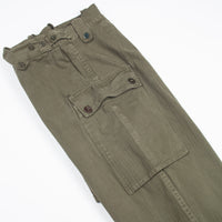 60s Vintage Dutch Army HBT Combat Trousers - 34x29