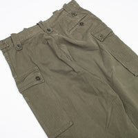 60s Vintage Dutch Army HBT Combat Trousers - 34x29