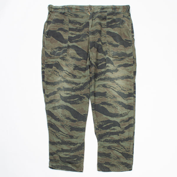 70s Vintage Hunting Tigerstripe Trousers - 42x31