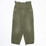 60s Vintage Dutch Army HBT Combat Trousers - 32x29