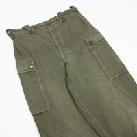 60s Vintage Dutch Army HBT Combat Trousers - 32x29