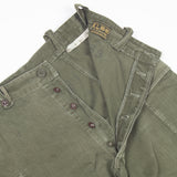 60s Vintage Dutch Army HBT Combat Trousers - 32x29