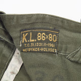 60s Vintage Dutch Army HBT Combat Trousers - 32x29
