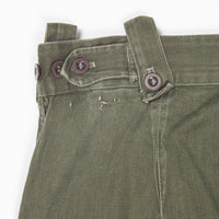 60s Vintage Dutch Army HBT Combat Trousers - 32x29
