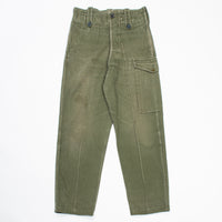 70s British Army Green Cotton Overall Trousers - 29x30