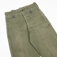 70s British Army Green Cotton Overall Trousers - 29x30