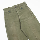 70s British Army Green Cotton Overall Trousers - 29x30