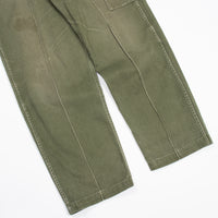 70s British Army Green Cotton Overall Trousers - 29x30