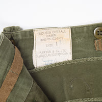 70s British Army Green Cotton Overall Trousers - 29x30