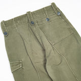 70s British Army Green Cotton Overall Trousers - 29x30