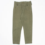 60s British Army Green Cotton Overall Trousers - 32x28