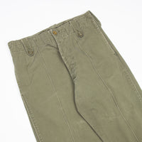 60s British Army Green Cotton Overall Trousers - 32x28