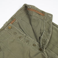 60s British Army Green Cotton Overall Trousers - 32x28