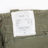 60s British Army Green Cotton Overall Trousers - 32x28