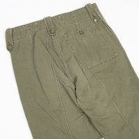 60s British Army Green Cotton Overall Trousers - 32x28