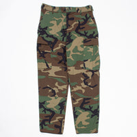 NOS 90s Vintage US Military Temperate Woodland BDU Combat Trousers - 35x33