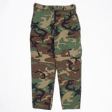 NOS 90s Vintage US Military Temperate Woodland BDU Combat Trousers - 35x33
