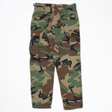 NOS 90s Vintage US Military Temperate Woodland BDU Combat Trousers - 35x33