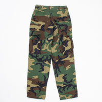 NOS 1981 Vintage US Military Temperate Woodland BDU Combat Trousers - 25x29