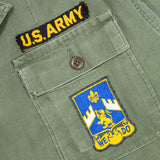 60s Vintage 363rd Inf. Rgt. OG-107 Sateen Utility Shirt - Medium