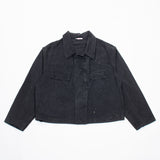 Rare 70s Vintage East German NVA Black APC Crew Jacket - Large