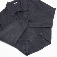 Rare 70s Vintage East German NVA Black APC Crew Jacket - Large