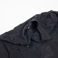 Rare 70s Vintage East German NVA Black APC Crew Jacket - Large