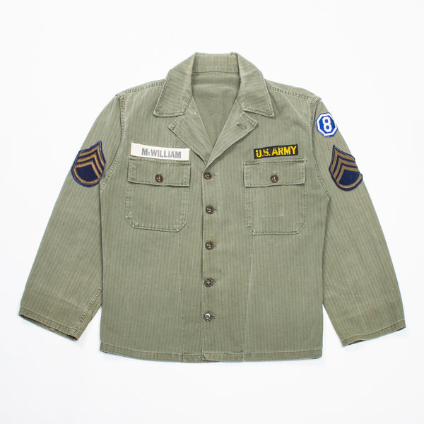 50s Vintage 'McWilliam' US Army HBT Utility Shirt - Medium