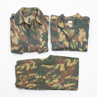 Deadstock Rare 70s Vintage South African Transkei Defence Force Camo Uniform Set - Large