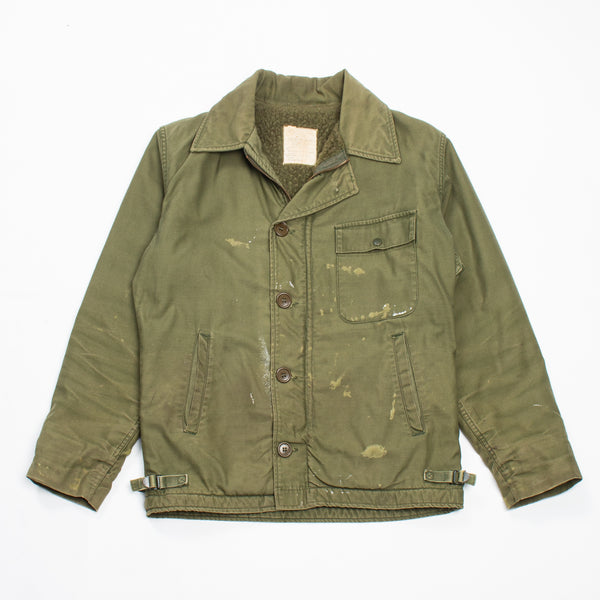 70s Vintage US Navy A-2 Deck Jacket - Medium