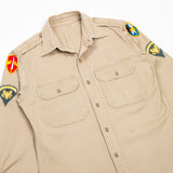60s Vietnam War Vintage Army Security Agency Khaki 'Class B' Shirt - Medium