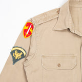 60s Vietnam War Vintage Army Security Agency Khaki 'Class B' Shirt - Medium