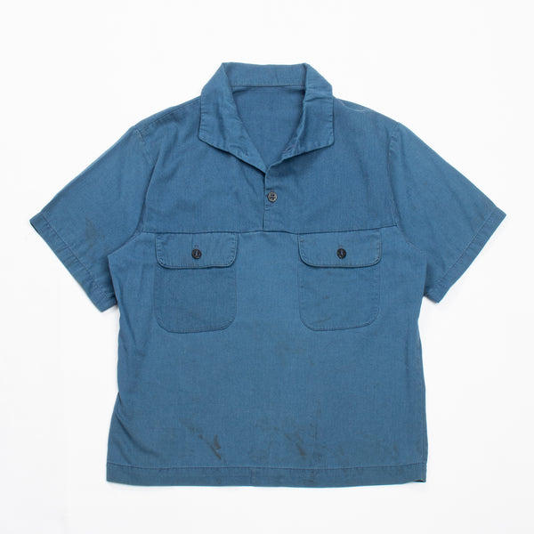 70s Vintage US Navy Blue Pullover Shirt - Medium
