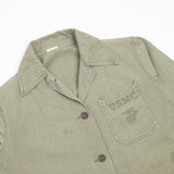 40s WW2 Vintage USMC Women's P41 HBT jacket - Medium